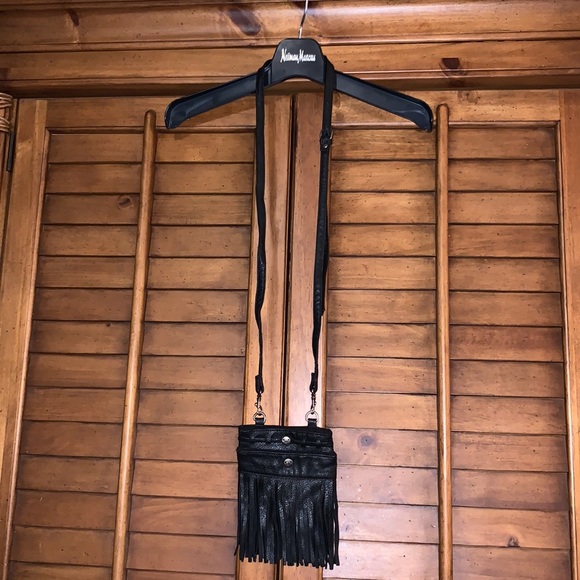 Roxy Mini Black Pleather Messenger Gameday Tote Purse - Picture 4 of 9